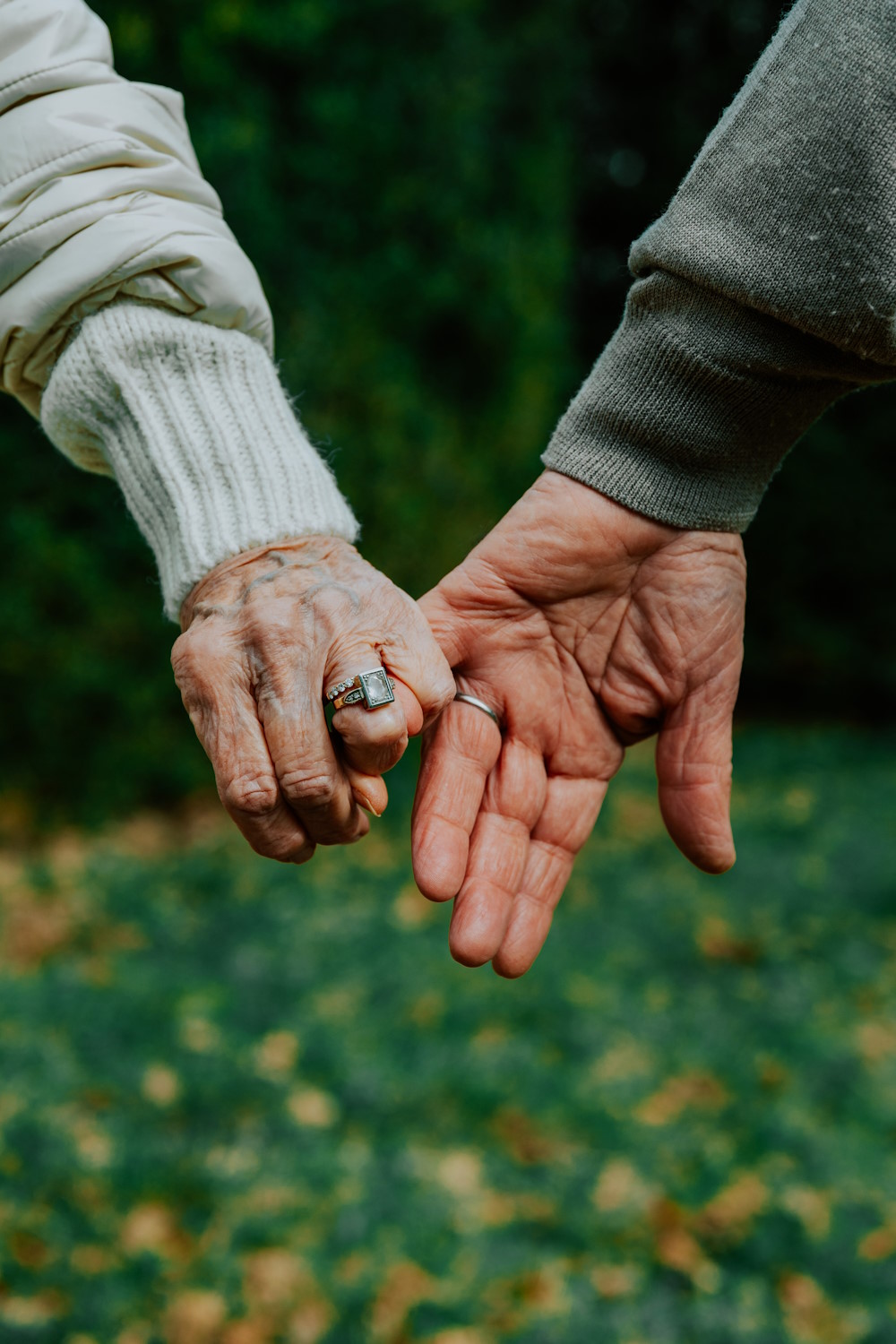 Mains de plusieurs générations lors d'une séance famille